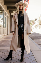anderson double breasted coat | natural