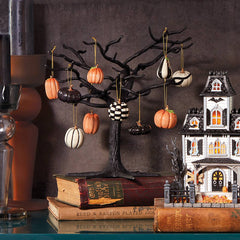 mini pumpkin 10-piece ornament set