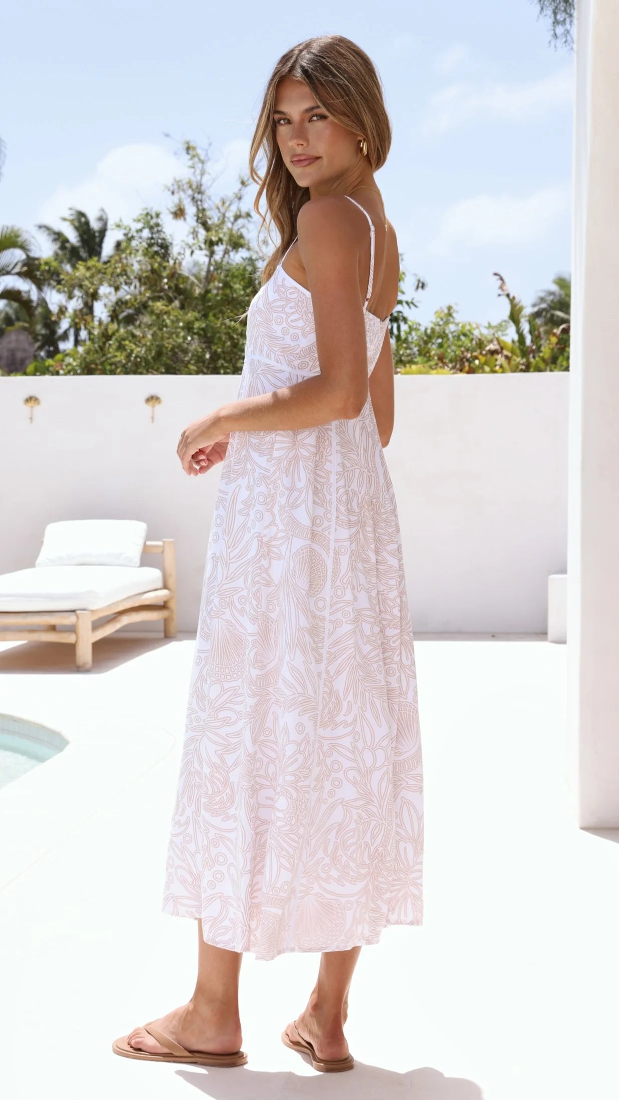 Juniper Maxi Dress - Coastal Drifter Print