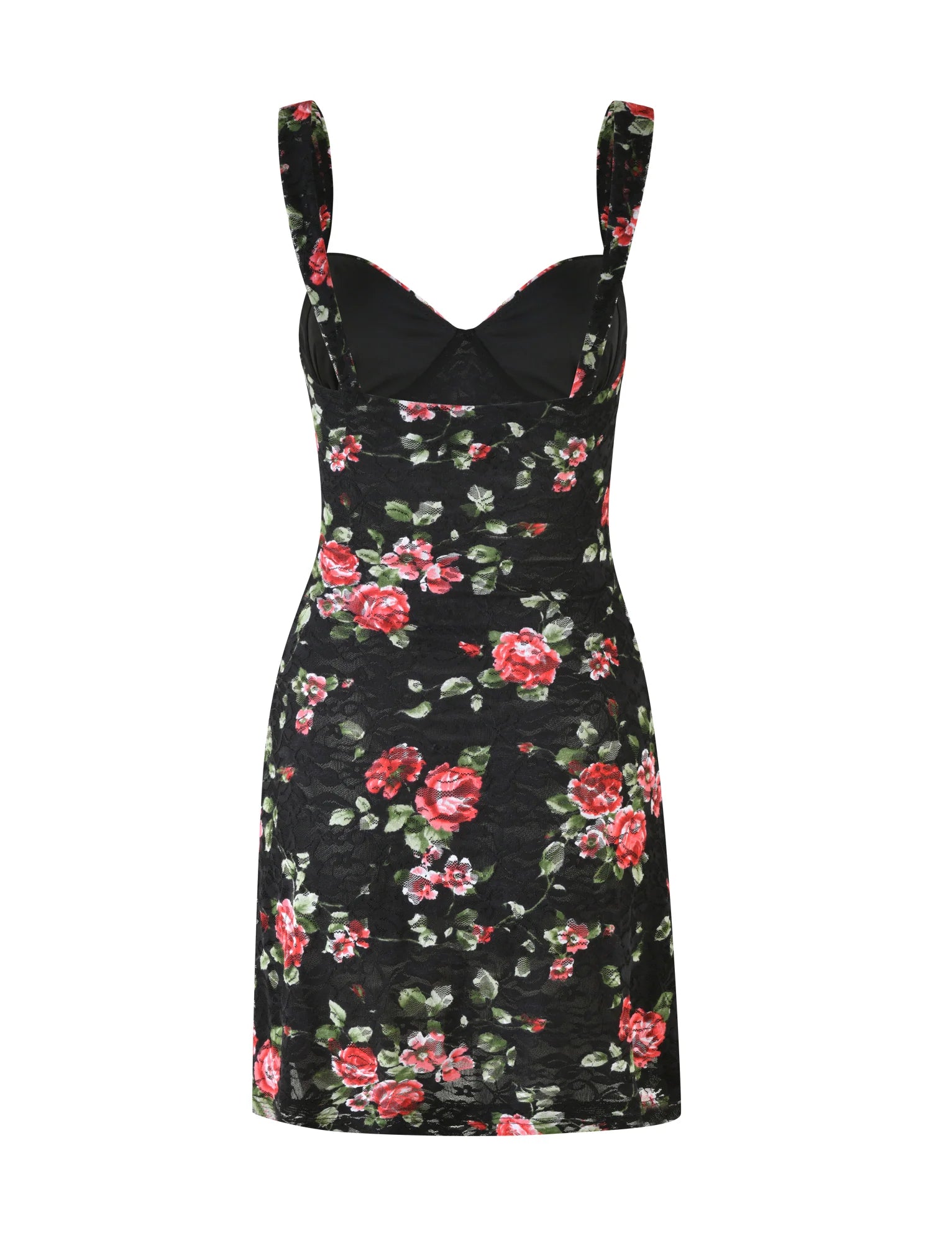 ANDEE MINI DRESS - BLACK : FLORAL : BLACKROSE