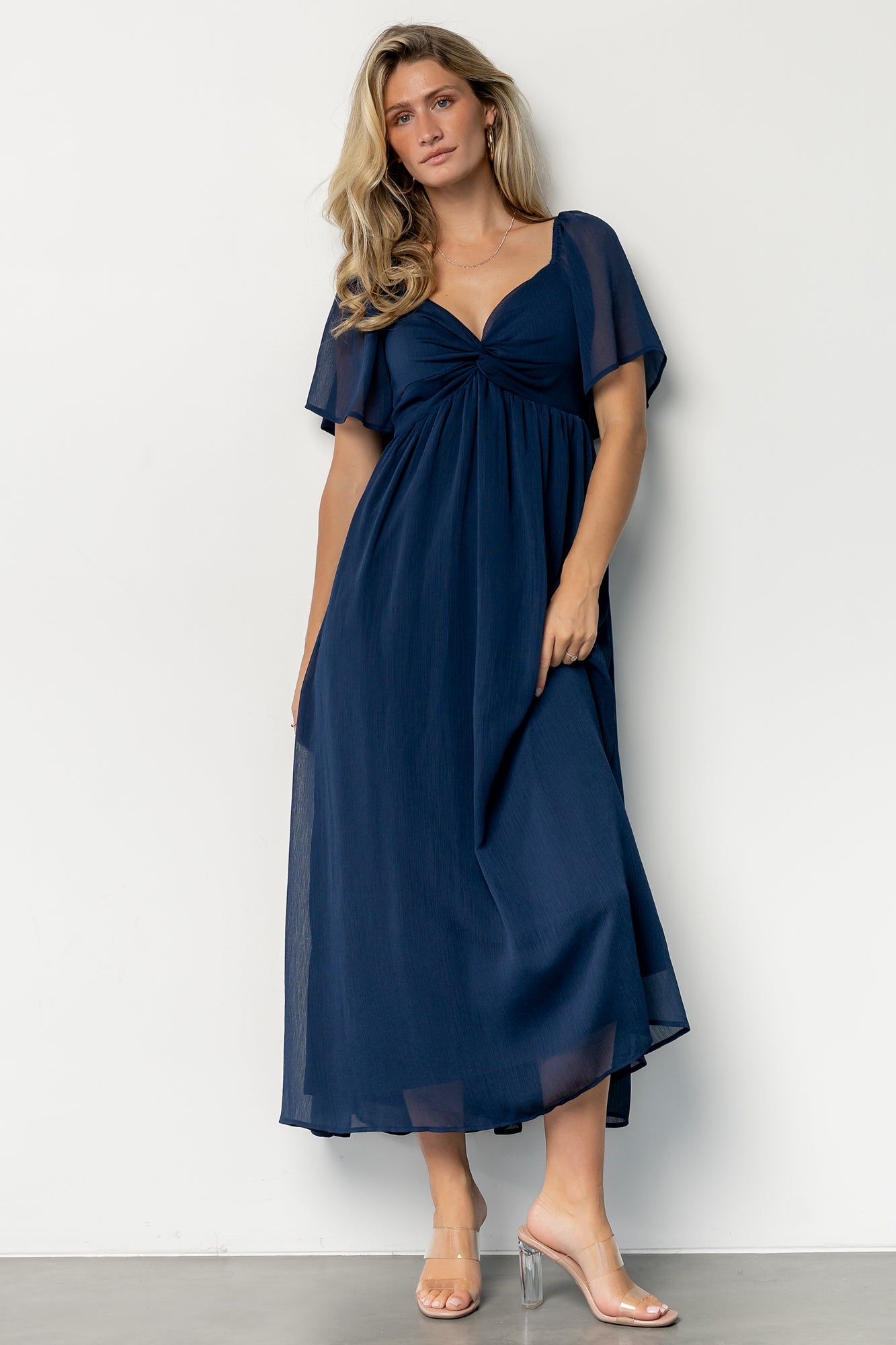 nora midi dress | navy