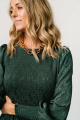 stockholm smocked dress | dark green